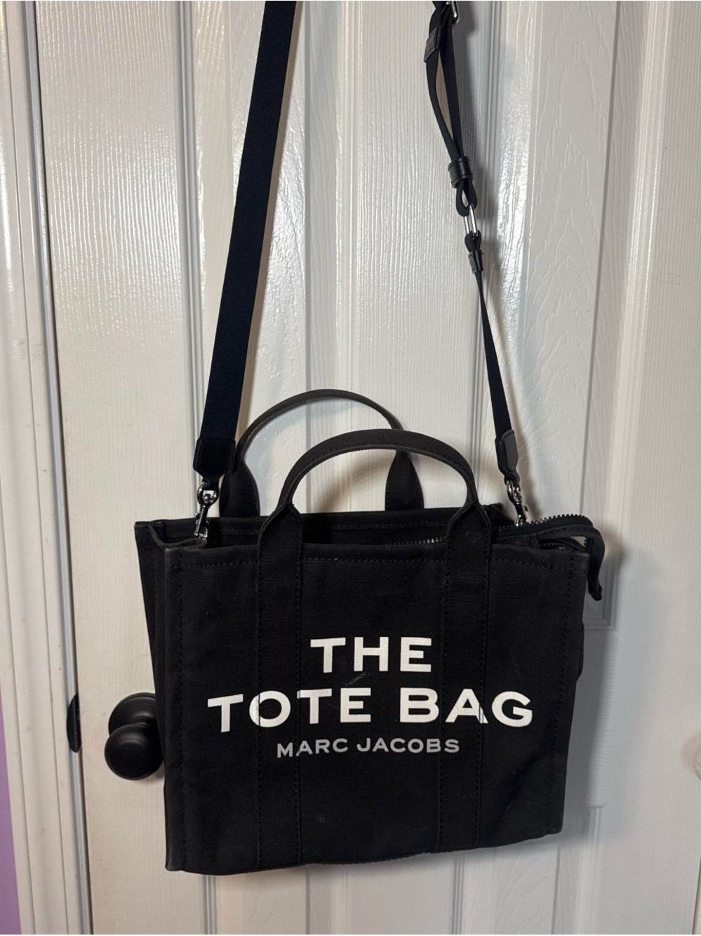 Marc Jacobs Black Canvas 'The Tote Bag' Crossbody